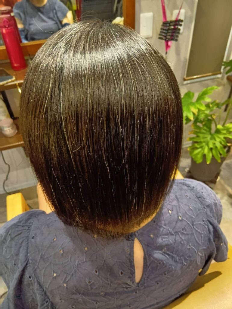 縮毛矯正をした後